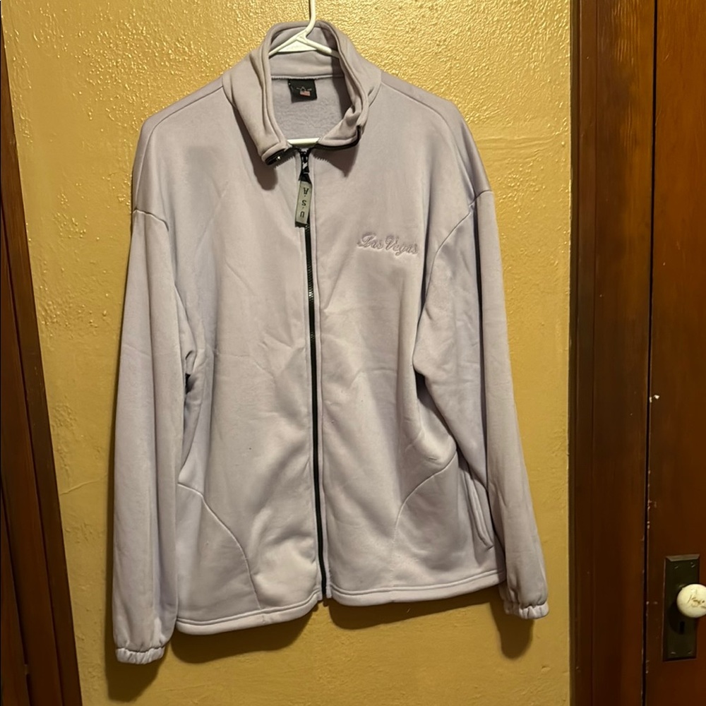 Lavender Zip-Up Fleece Jacket